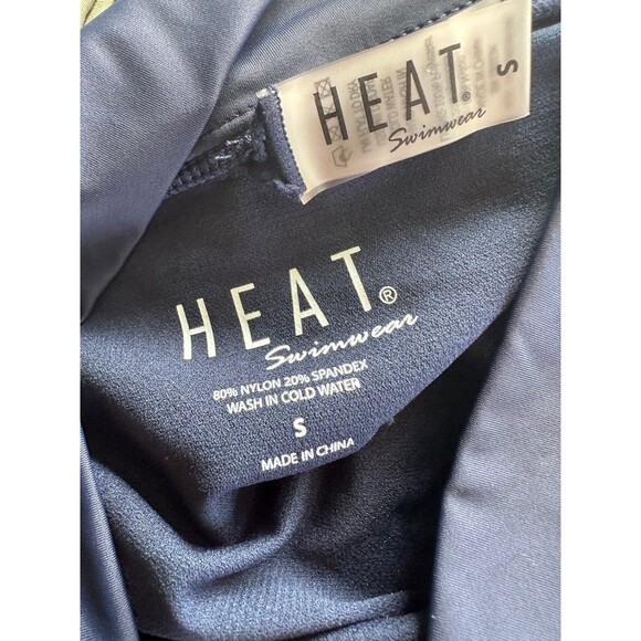 HEAT Swimwear Hawaiian Tropical Leaves Crossover Front Bikini Bottom Only S - Picture 5 of 7